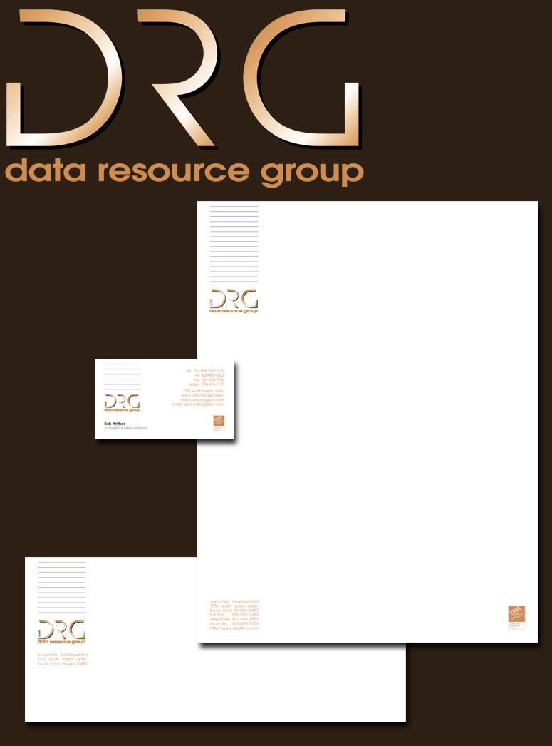 DRG logo and stationary